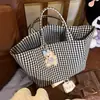 Versão Coreana da Nova Bolsa de Ombro de Lona Portátil de Grande Capacidade Lado Duplo para Mães e Bebês, Bolsa de Compras Leve para Passeios, Bolsa Tote para Mamães