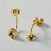 Brincos japoneses e coreanos pino de orelha de pérola adesivo suporte vazio acessórios de joias DIY pinos de orelha de nicho pino de orelha com pendente traseiro de temperamento simples