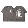 Nueva camiseta de manga corta de verano estilo europeo y americano, holgada, estilo Hong Kong, versátil para el verano, casual, estilo Harajuku, top para hombre