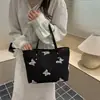 2026 Gran Capacidad Nuevo Casual Elegante Moda Bordado Mariposa Bolso de Hombro Dulce Artístico Bolso de Mano Bolso Tote