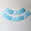 Banner de Feliz Aniversário Cauda de Peixe Folha Dourada Decoração de Festa Banner Guirlanda de Feliz Aniversário