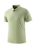 Camiseta de Verão de Alta Qualidade para Homens, Camisa Polo Respirável Adesiva Ultrassônica Sem Costura, Roupa Corporativa