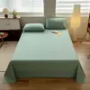 2026 Nuevo Estilo Hilo de Algodón Puro Teñido en Hilo Algodón Lavado Sábana Individual Cuadros Simples Cubre Cama de Algodón Puro Juego de Tres Piezas Ropa de Cama