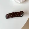 Pinza para el Cabello Recta de Acetato de Tamaño Grande con Forma de Arco Pinza de Pato Exquisita de Gama Alta Peine de Dientes Antideslizante Para Cabello Semi-recogido Pasador para el Cabello Tocado para Mujeres