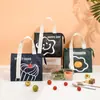 Bolsa Lonchera Aislada de Mano de Gran Capacidad a la Moda Venta al por Mayor Estudiante Simple Impermeable Bolsa Aislada de Papel Aluminio Engrosado Bolsa para Bento
