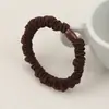 Anillo para el Cabello de Tela de Hielo de Café Coreano Moda Elegante Anillo de Moño Gordo Cuerda para el Cabello Anillo de Moño Pequeño Banda Elástica Plisado Accesorios Simples para el Cabello