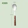 Cuchara de servir de acero inoxidable y palo de rosa 304, Colador de servir, Palillos de servir, Juego de tres piezas de vajilla pública para reuniones familiares