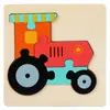 Puzzle de encaje geométrico tridimensional de madera de colores para niños de 1 a 3 años, rompecabezas de educación temprana para bebés, rompecabezas de bloques de construcción, juguetes rompecabezas