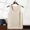 Camisole Masculina de Tricô Cashmere Liso com Gola U, Doze Pontos, Sem Mangas, Camada Interna Confortável, Amigável à Pele, Pulôver