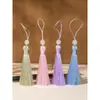 Borla Pequeña de 8 cm Flecos Material Hecho a Mano para DIY Estilo Antiguo Bolsita de Aromas Abanico Pasador Marcapáginas Colgante para Ropa Decoración de Borla
