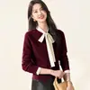 Cárdigan de cuello redondo y manga larga, cárdigan de punto trenzado para mujer, estilo invernal nuevo de alta gama, abrigo suéter de lana suave en capas