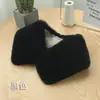 Sombrero de Cuadrado Pequeño Cuello de Imitación Césped Lana Cuello Sombrero Tira Cuadrado Falso Bufanda Bufanda Cuello Falso Lana Imitación Piel de Conejo Rex Universal Invierno