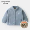 Chaqueta de Terciopelo Kaka Panda para Niños Traje de Pantalón para Niños Ropa de Invierno para Bebé Ropa Cálida de Otoño e Invierno para Bebé Ropa para Niños