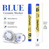 Caneta para pintura em cerâmica, caneta marcadora pintada à mão em porcelana óssea, utensílio de porcelana DIY à prova d'água e resistente ao desbotamento
