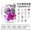 Plantas de Hojas Muestras Jardín de Infancia Pegatinas Hechas a Mano DIY Flores Secas Flores Prensadas Marco de Fotos Kit de Materiales para Marcapáginas de Resina
