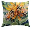 Fundas de almohada estampadas transfronterizas con pájaros e insectos de jardines de primavera y huertos. Se pueden personalizar y vender al por mayor por el fabricante de origen.