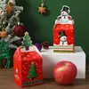 Caja de Manzana Navideña al por Mayor Portátil Nochebuena Caja de Embalaje de Fruta Navideña Caja de Regalo de Santa Claus