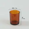 Suprimento spot copo de vela cor recipiente de vidro fosco copo vazio aromaterapia quarto romântico design castiçal logotipo