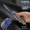 Shuojie Delta Luminous Modelo de Cuchillo Estrella Polar Pequeña Resorte Bidireccional Aleación de Precisión Juguete Adorno