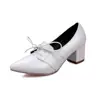 Zapatos de mujer estilo británico con punta fina, tacón grueso, cordones, zapatos para estudiantes, zapatos de primavera y otoño de una sola capa, zapatos de tacón medio, comercio exterior, varios tamaños 978