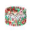 Conjunto transfronteiriço de 7 peças cor de Natal cerâmica macia pulseira feita à mão letras personalizadas pulseira boneco de neve que combina com tudo presente de Natal