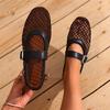 Sapatos Femininos Respiráveis de Malha Lisa 2026 Novo Verão Vazados Mary Jane Sapatos Gentis para a Noite Sandálias de Comércio Exterior