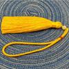 Lanyard de bobinado de color contrastante de 25 CM de largo borla de seda de hielo oreja colgante estilo chino traje antiguo Hanfu borla de marcapáginas venta al por mayor