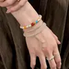 Pulsera de Perlas de Ágata Shijia Color Rosa Champaña para Niñas, Joyería de Mano Exquisita de Lujo Ligero de Nicho de Gama Alta al por Mayor