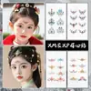 2026 Estilo Quente Novo Adesivos de Sobrancelha Estilo Chinês para Meninas, Adesivos de Tatuagem para Testa à Prova d'Água e Duradouros, Maquiagem de Performance para Sobrancelhas