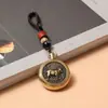 Doze Chaveiros do Zodíaco Giram para Atrair Riqueza e Tesouros Ornamentos de Mão Pingente de Carro Pingentes de Presente Atacado Ornamentos