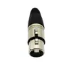 Conector XLR Hembra Suizo de 5 Pines Niquelado Conector de Audio para Mezclador de Micrófono Iluminación de Escenario
