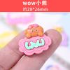 Urso bonito coelhinho Inglês Label diy Creme Cola Telefone Caso Headwear Acessórios para o cabelo Geladeira Adesivos Acessórios de resina