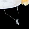 Collar de perlas de circón ultrabrillante estilo ins coreano, cadena para la clavícula moderna y elegante, gargantilla de diseño exquisito de nicho para mujer