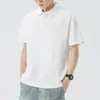 Top Versátil Holgado de Verano Camisa Polo Casual Berlin Nueva de Manga Corta Ropa Simple para Hombre Blanco Negro No