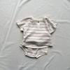 Conjunto de dos piezas de traje a rayas estilo coreano para bebé, estilo occidental, informal, bonito, de algodón, de manga corta y pantalones cortos para verano