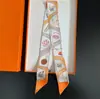 Nuevo Pañuelo Pequeño de Seda Estampado Primavera y Otoño, Pañuelo Pequeño de Cuello Estilo Francés para Atar Bolsos, Diadema de Moda, Seda Twill para Regalo para Mujeres