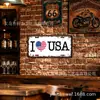 Letrero decorativo de pared transfronterizo estilo americano con temática de EE. UU., pintura de hojalata de matrícula, adorno para barra de bar, cuadro colgante decorativo 15x30cm