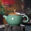 Tetera Longquan celadón cuchillo saltarín hecha a mano juego de té kung fu tetera de cerámica tetera de joven maestro de artes y oficios
