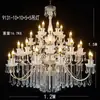 2026 Nuevo Candelabro de Cristal Ceremonia de Boda Luz Colgante de Boda Arte de Hierro Chapado Europeo Decoración de Techo de Hotel Arreglo de Accesorios