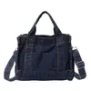 Bolso Cruzado Pequeño de Mezclilla Azul Nuevo 2026 de un Solo Hombro Lavado Casual para Mujer Super Moderno Versátil para Uso Diario