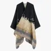 Novo Estilo Xale Feminino Qinghai Xizang Roupa para Fotografia de Viagem Estilo Étnico Xale Quente à Prova de Vento