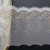 Ribete de Encaje Dorado, Tela de Malla Bordada por Computadora de Hilo Dorado de Alta Gama, Accesorios para Prendas de Vestir, Tela de Malla Bicolor, Ribete de Encaje con Código de Barras