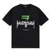 Camiseta de Verano Cruzada Bale25Ss Nuevo Estilo 260g Algodón Peinado Puro Hilo Doble Logo Impreso Lujo Accesible para Hombre y Mujer Manga Corta