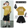 Ropa Hip Hop para Niños Marca de Moda Ropa de Moda para Niños de Street Dance Conjunto de Camisetas de Manga Corta para Niños Ropa de Verano para Actuaciones de Niños Moda para Niñas