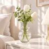 Vaso de Vidro Cabaça Listrado Retrô Decoração Simples para Casa Arranjador de Flores Secas Flores Hidropônicas