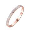 Pulsera de Acero de Titanio Abierta Elegante Simple Incrustada con Diamantes Europea y Americana para Mujer Color Oro Rosa Antidesvanecimiento Moda Cyber Celebridad Lujosa Ligera Moderna