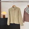 Jaqueta casual feminina nova de fleece para outono, adequada para uso ao ar livre, à prova de vento e leve. 13688