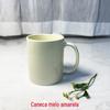 Caneca de cerâmica amarela leitosa revestida para sublimação impressão por transferência térmica caneca de cerâmica bege em branco 11oz impressão de imagem Caneca