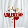 Copyright estilo transfronterizo ins Feliz Día de San Valentín decoración acrílica para pastel Rojo amor doble capa inserción de tarjeta acrílica