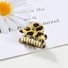 Pinza para el cabello con estampado de leopardo, Pinza pequeña de tela a cuadros, Pinza superior, Pinza lateral, Accesorio para el cabello de mujer, Patrón geométrico, para cabellos sueltos